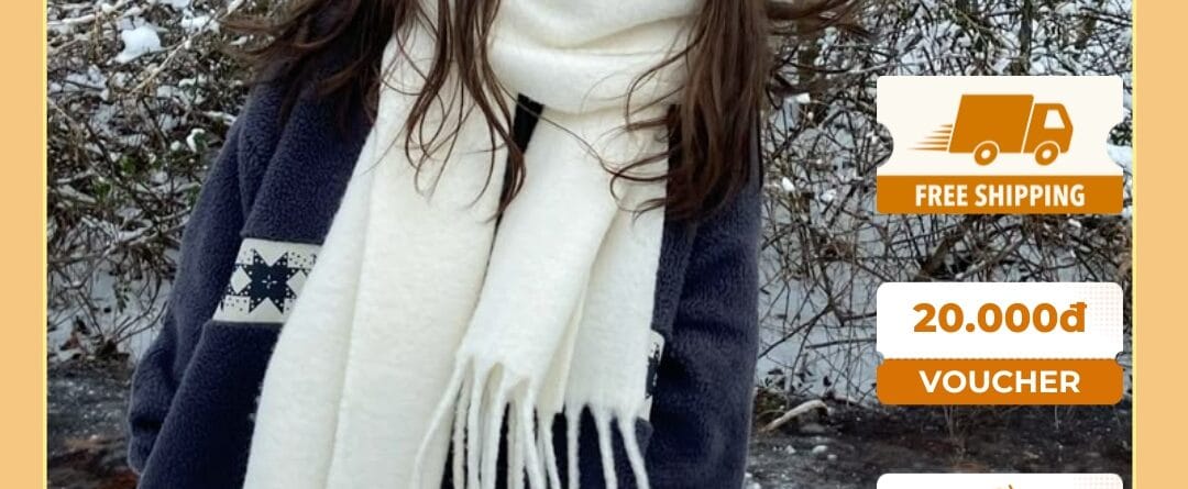 Khăn len ôm mây Len xinh yêu 2