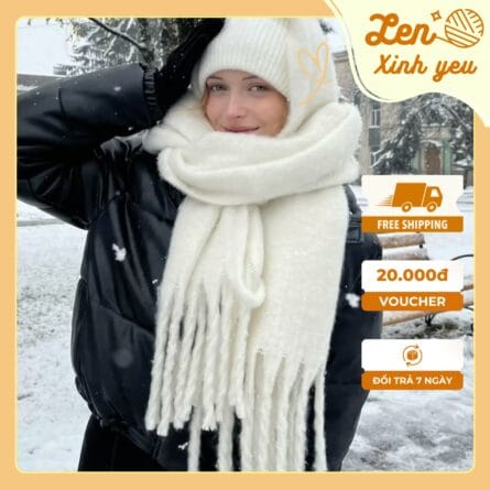 Khăn len ôm mây Len xinh yêu 1
