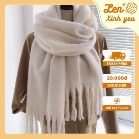 Khăn len ôm mây Len xinh yêu