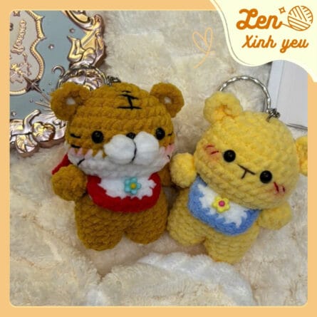 Móc Khóa Hổ Len Mây 1