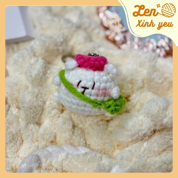 Móc Khóa Len Bông Mây Ngọt Ngào Handmade 1