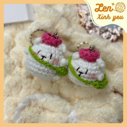 Móc Khóa Len Bông Mây Ngọt Ngào Handmade - Ảnh 3