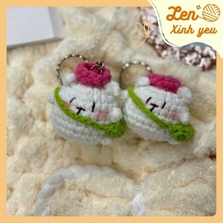 Móc Khóa Len Bông Mây Ngọt Ngào Handmade 2
