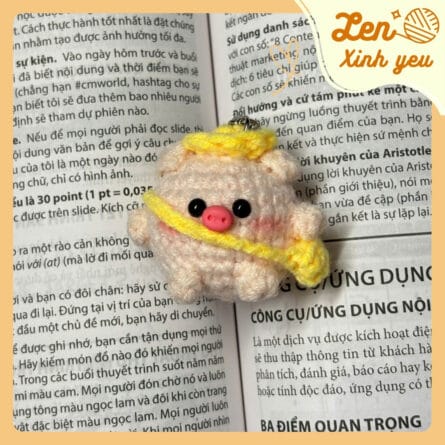 Móc Khóa Len Heo Bé Mơ Handmade 1