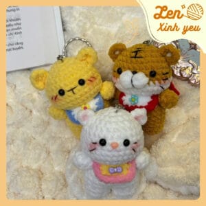 Móc Khóa Len Hổ Mây 3