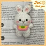 Móc Khóa Thỏ Len Mây