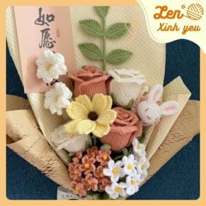 bó hoa len handmade len xinh yêu 1